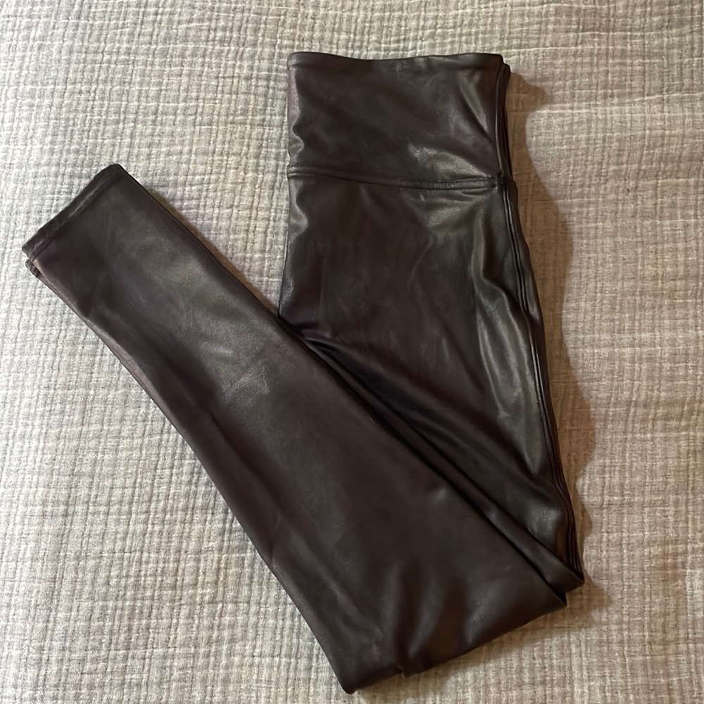 Faux Leather Spanx Leggings size Large